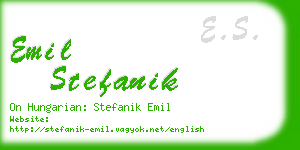 emil stefanik business card